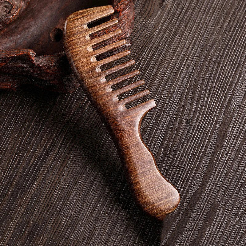 Natural Sandalwood Anti-Static Wide Tooth Hair Comb