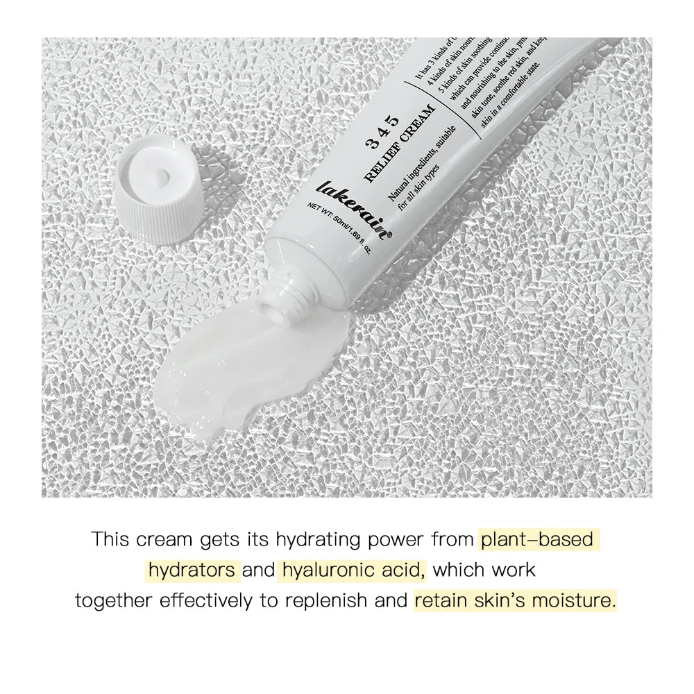 Lakerain 345 Relief Cream – Moisturizing, Brightening & Calming Korean Face Cream (50ml)