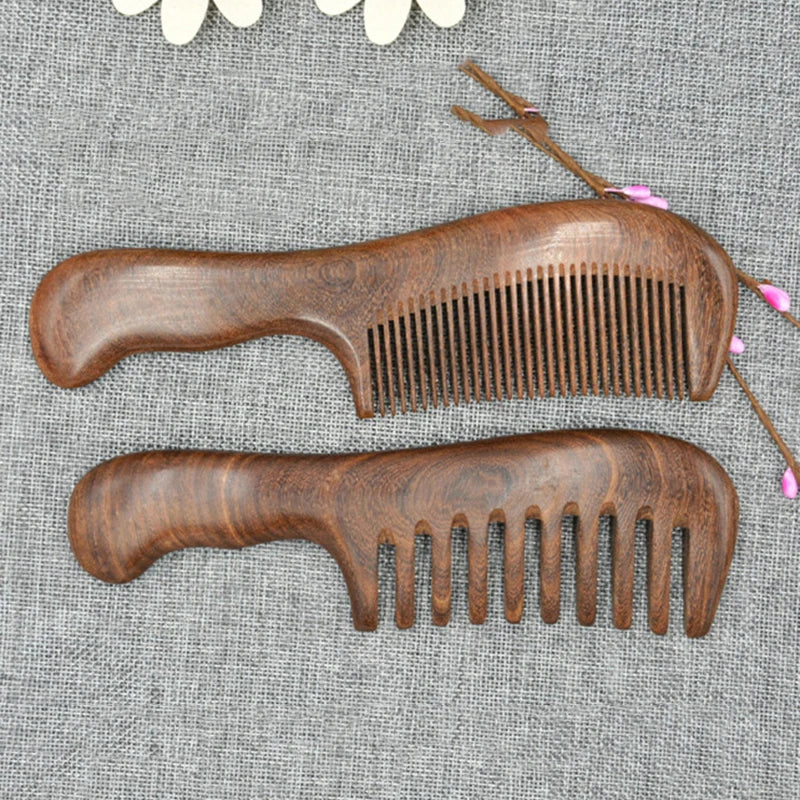 Natural Sandalwood Anti-Static Wide Tooth Hair Comb