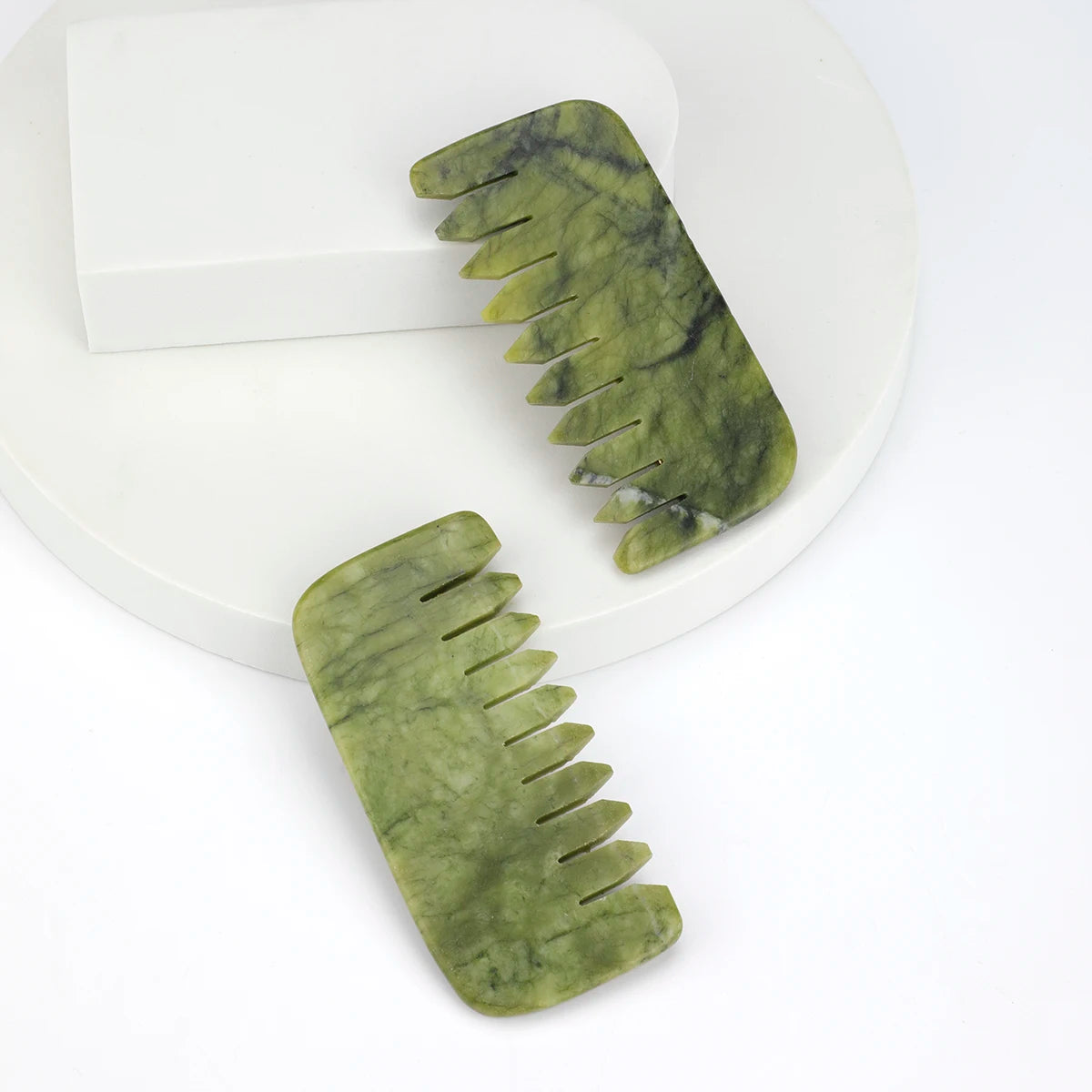 Natural Jade Anti-Static Massage Comb