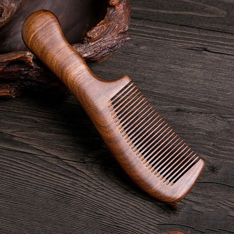 Natural Sandalwood Anti-Static Wide Tooth Hair Comb