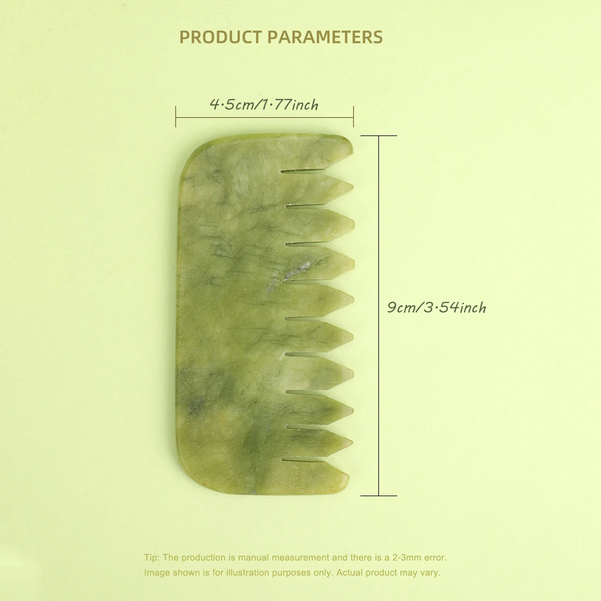 Natural Jade Anti-Static Massage Comb