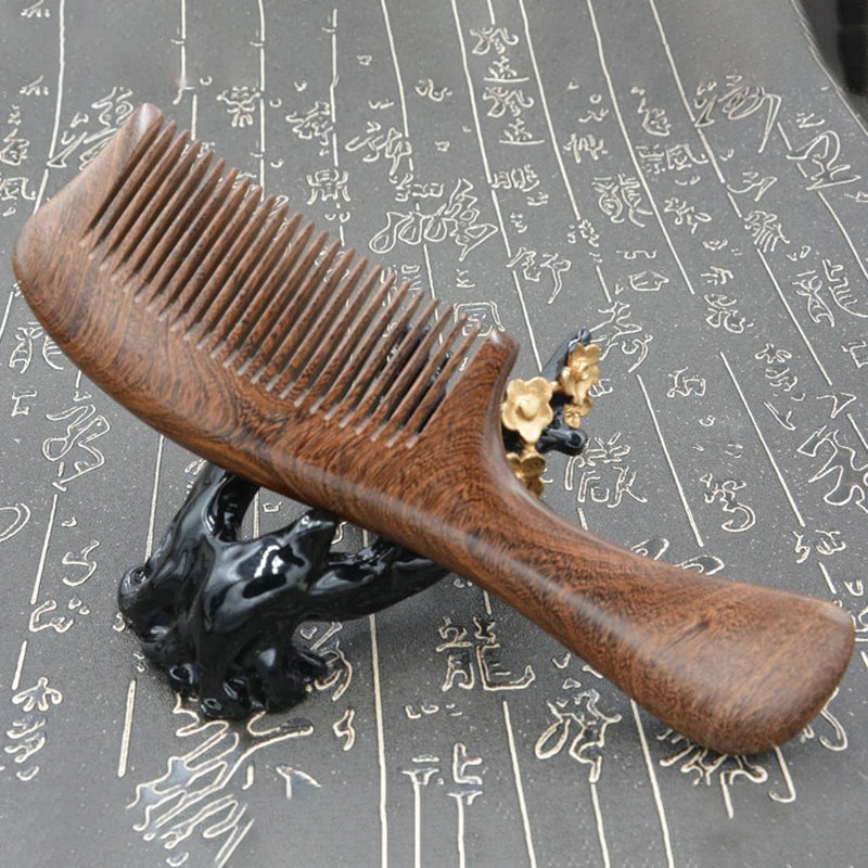 Natural Sandalwood Anti-Static Wide Tooth Hair Comb