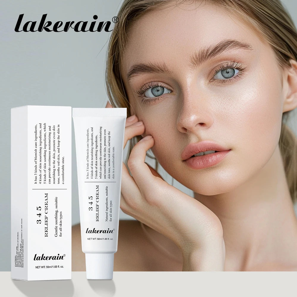 Lakerain 345 Relief Cream – Moisturizing, Brightening & Calming Korean Face Cream (50ml)