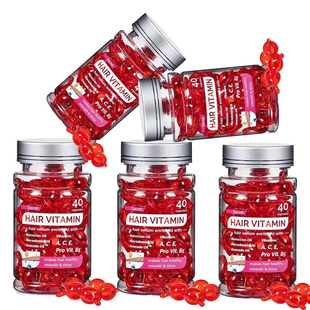 Moroccan Argan Vitamin Hair Repair Oil Capsules