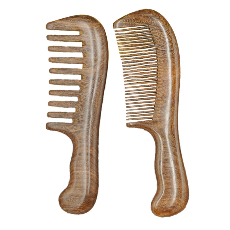 Natural Sandalwood Anti-Static Wide Tooth Hair Comb