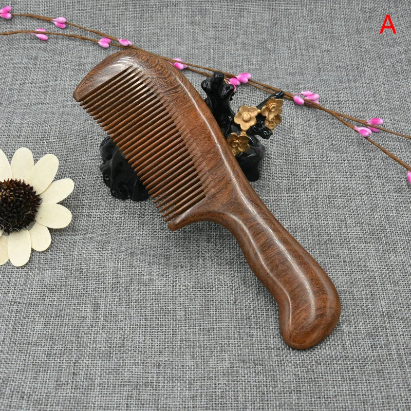 Natural Sandalwood Anti-Static Wide Tooth Hair Comb