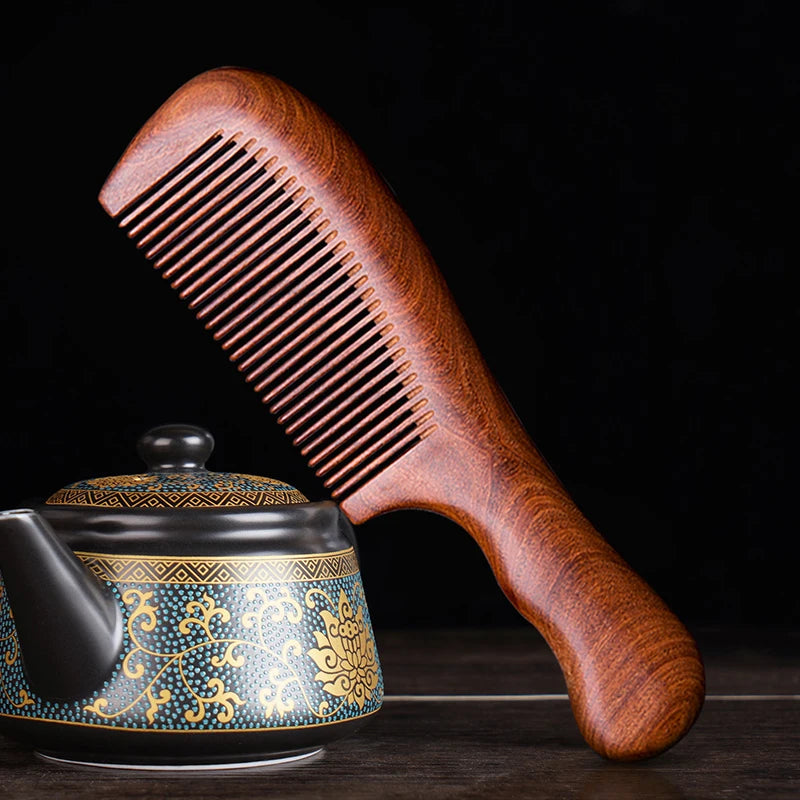 Natural Sandalwood Anti-Static Wide Tooth Hair Comb