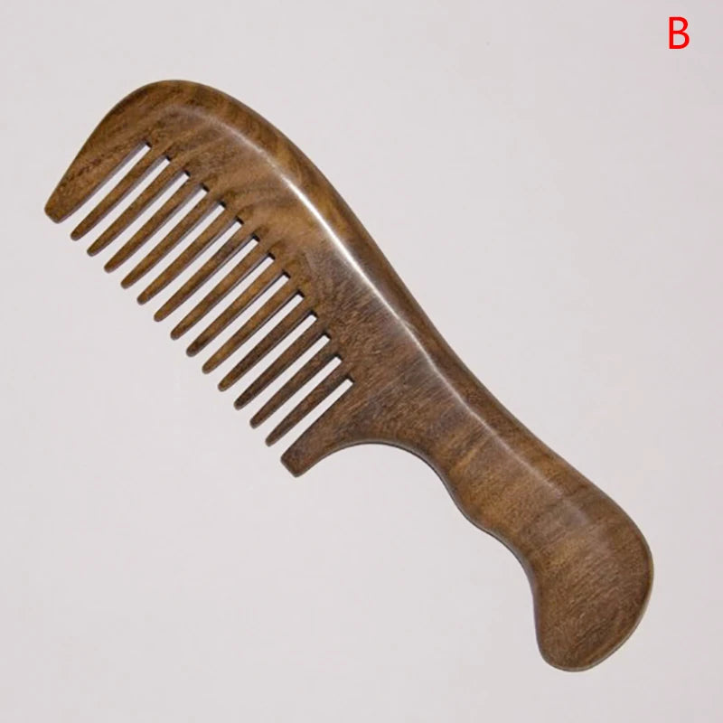 Natural Sandalwood Anti-Static Wide Tooth Hair Comb
