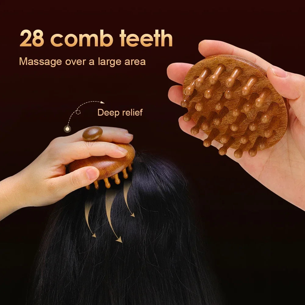 Multi-Functional Sandalwood Therapy Massage Comb