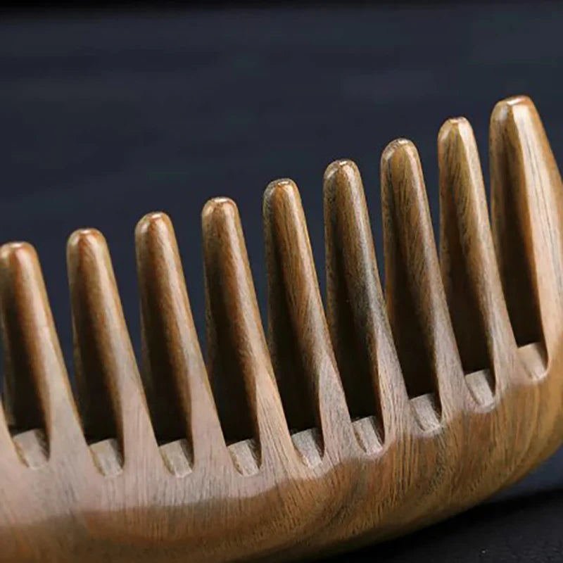Natural Sandalwood Anti-Static Wide Tooth Hair Comb